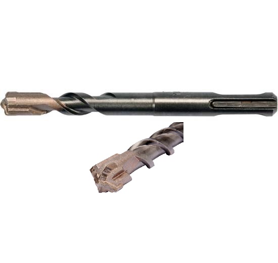 Свердло по залізобетону YATO : SDS+ Premium, "Х"-тип, Ø= 10 х 110 мм, 4 різальні пруги / Код товару: YT-41934